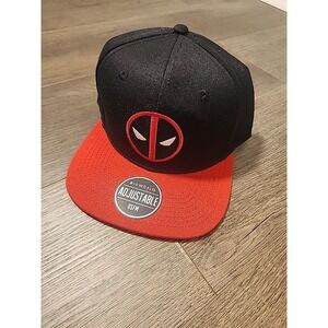 MARVEL‎ DEADPOOL BIOWORLD Hat Snapback Cap NWOT Black & Red